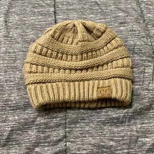 C.C light brown beanie